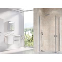 Ravak Chrome 1QVA0C01Z1 drzwi prysznicowe 100 cm uchylne aluminium połysk/szkło przezroczyste