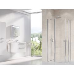 Ravak Chrome 1QVG0C00Z1 drzwi prysznicowe 120 cm uchylne aluminium połysk/szkło przezroczyste