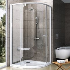 Ravak Pivot 376AA100Z1 kabina prysznicowa 100x100 cm półokrągła biały połysk/szkło przezroczyste