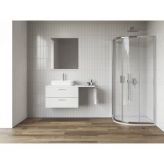 Ravak Blix II 3BM40C00Z1 kabina prysznicowa 80x80 cm półokrągła aluminium połysk/szkło przezroczyste