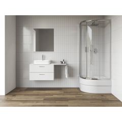 Ravak Blix II 3BM70C40Z1 kabina prysznicowa 90x90 cm półokrągła aluminium połysk/szkło przezroczyste