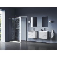 Ravak Blix II 9BM70E00Z1 ścianka prysznicowa 90 cm biały mat/szkło przezroczyste