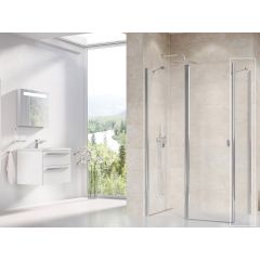 Ravak Chrome 9QV40C00Z1 ścianka prysznicowa 80 cm aluminium połysk/szkło przezroczyste