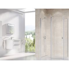 Ravak Chrome 9QV40U00Z1 ścianka prysznicowa 80 cm satyna mat/szkło przezroczyste