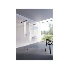 Ravak Walk in Free GW9FM030SZ1 ścianka prysznicowa 140 cm czarny mat/szkło przezroczyste