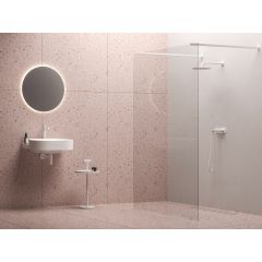 Ravak Walk in Free GW9FP0E0SZ1 ścianka prysznicowa 150 cm biały mat/szkło przezroczyste