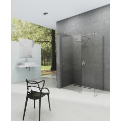 Ravak Walk-In GW9W40C00Z1 ścianka prysznicowa walk-in 80 cm srebrny połysk/szkło przezroczyste