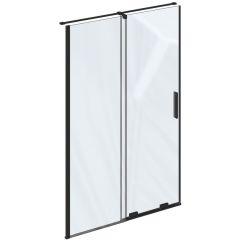 Ravak Roll X08VA0300Z1 drzwi prysznicowe 100 cm rozsuwane czarny mat/szkło przezroczyste