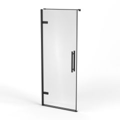 Ravak Cool! X0VV70300Z1 drzwi prysznicowe 90 cm uchylne czarny mat/szkło przezroczyste