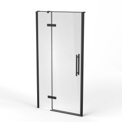 Ravak Cool! X0VVDC300Z1 drzwi prysznicowe 110 cm uchylne czarny mat/szkło przezroczyste