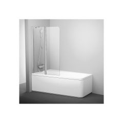 Ravak 10° 7QLA0C03Z1 parawan nawannowy 100 cm 2-częściowy aluminium połysk/szkło przezroczyste