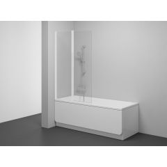 Ravak Chrome 7QLA0E00Z1 parawan nawannowy 100 cm 2-częściowy biały mat/szkło przezroczyste