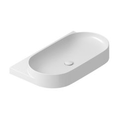 Ravak Yard XJX01080000 umywalka 80.5x50 cm półokrągła ścienna-meblowa biała