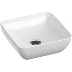 Ravak Uni XJX01138001 umywalka 38x38 cm kwadratowa nablatowa biała