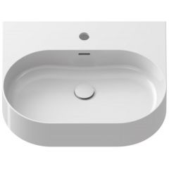 Ravak Ceramic XJX01155004 umywalka 55x45 cm półokrągła ścienna-nablatowa biała