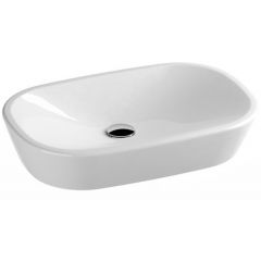 Ravak Ceramic XJX01160001 umywalka 60x40 cm owalna nablatowa biała