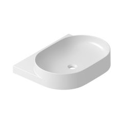 Ravak Yard XJX01260002 umywalka 60.5x50 cm półokrągła ścienna biała
