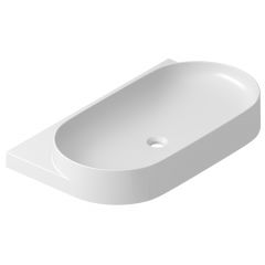Ravak Yard XJX01280002 umywalka 80.5x50 cm półokrągła ścienna-meblowa biała