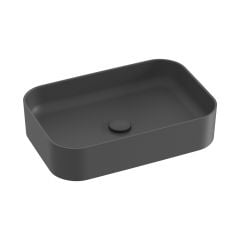 Ravak Ceramic XJX03155003 umywalka 55x37 cm prostokątna nablatowa antracyt