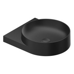 Ravak Yard XJX0D040000 umywalka 50x40.5 cm okrągła ścienna-meblowa czarna