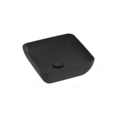Ravak Uni Slim XJX0D138000 umywalka 38x38 cm kwadratowa nablatowa czarna