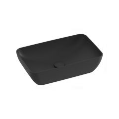 Ravak Uni Slim XJX0D150000 umywalka 50x31 cm prostokątna nablatowa czarna