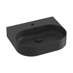 Ravak Ceramic XJX0D155003 umywalka 55.3x45.2 cm prostokątna ścienna czarna