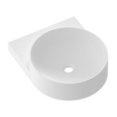 Ravak Yard XJX0E040000 umywalka 50x40 cm półokrągła ścienna-meblowa biała