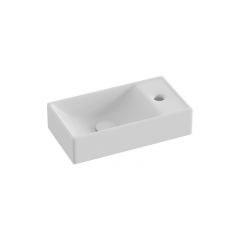 Ravak Veda XJXP1240000 umywalka 40.8x22.2 cm prostokątna ścienna biała
