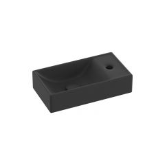 Ravak Veda XJXPD240000 umywalka 40.8x22.2 cm prostokątna ścienna czarna