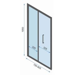 Rea Rapid Fold REAK4128 drzwi prysznicowe 80 cm składane złoty /szkło przezroczyste