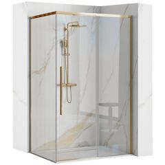Rea Solar Gold REAK4901 kabina prysznicowa prostokątna 100x80 cm złoty Rea Solar Gold REAK4901 kabina prysznicowa prostokątna 100x80 cm złoty