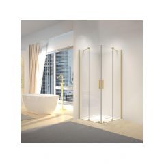 Rea Montana REAK6636 kabina prysznicowa 90x90 cm kwadratowa złoty mat/szkło przezroczyste