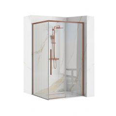Rea Solar Brush Copper REAK9512 kabina prysznicowa 90x90 cm kwadratowa miedź szczotkowany/szkło przezroczyste