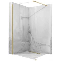 Rea Aero REAK9840 ścianka prysznicowa walk-in 110 cm złoty szczotkowany/szkło przezroczyste