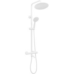 Rea Lungo REAP6608 zestaw wannowo-prysznicowy ścienny z deszczownicą biały