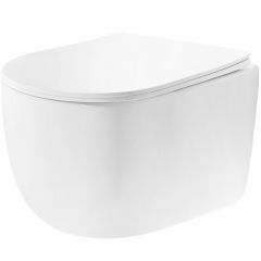 Rea Eddy REAC6560 miska wc z deską wolnoopadającą wisząca bez kołnierza biały połysk Rea Eddy REAC6560 miska wc z deską wolnoopadającą wisząca bez kołnierza biały połysk