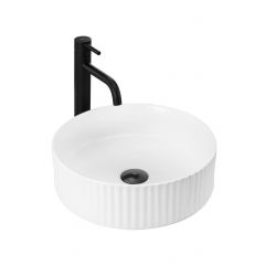 Rea delia REAU0601 umywalka 36x36 cm okrągła nablatowa biała