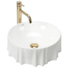 Rea Anastazja REAU0639 umywalka 38.5x38.5 cm okrągła nablatowa biała