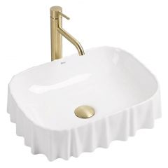 Rea Atria REAU3503 umywalka 48x37 cm prostokątna nablatowa biała