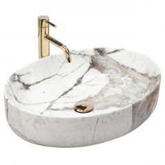 Rea Queen REAU4101 umywalka 55x41.5 cm owalna nablatowa