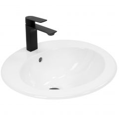 Rea Dalia REAU4122 umywalka 51.5x46 cm owalna wpuszczana biała