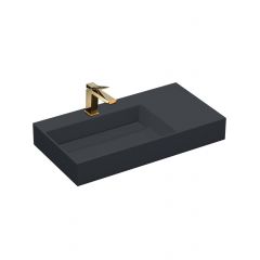 Rea Archi REAU4304 umywalka 89.5x48 cm prostokątna nablatowa szary/kamień