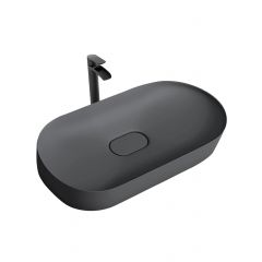 Rea Iris REAU4306 umywalka 70x35.5 cm owalna nablatowa szary/kamień