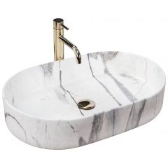 Rea Nadia REAU5800 umywalka 61x38.5 cm owalna nablatowa