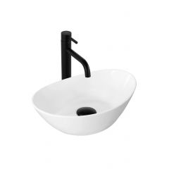 Rea Kate REAU6803 umywalka 36.5x24.5 cm owalna nablatowa biała