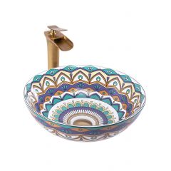 Rea Aztec REAU7501 umywalka 40x40 cm okrągła nablatowa