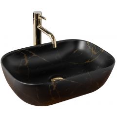 Rea Belinda REAU8908 umywalka 46.5x33.5 cm prostokątna nablatowa czarna Rea Belinda REAU8908 umywalka 46.5x33.5 cm prostokątna nablatowa czarna