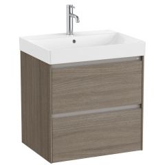 Roca Ona A851688511 umywalka z szafką 50 cm brązową