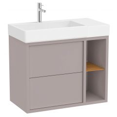 Roca Tura A852028559 umywalka z szafką 80 cm szarą